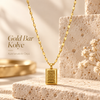 Külçe Form 316L Çelik Kolye – Gold Renk