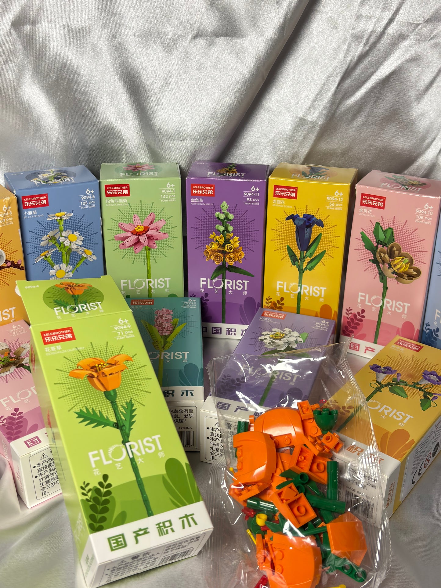 Lelebrother Florist Serisi Çiçek Blok Seti / Minyatür Yapı Bloku / Sevgiliye Hediye⁠