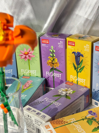 Lelebrother Florist Serisi Çiçek Blok Seti / Minyatür Yapı Bloku / Sevgiliye Hediye⁠