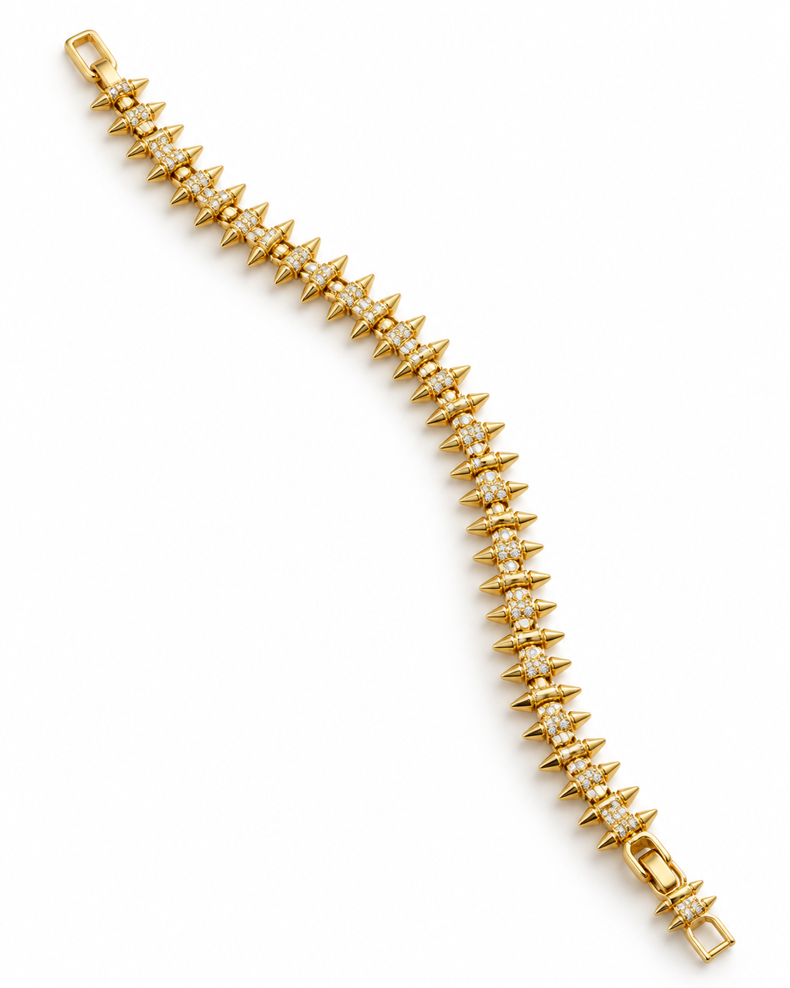 Xuping Premium Spike Taşlı Bileklik – Gold Renk