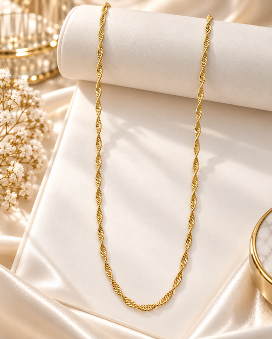 Xuping Premium Burgu Zincir Kolye – Gold Renk