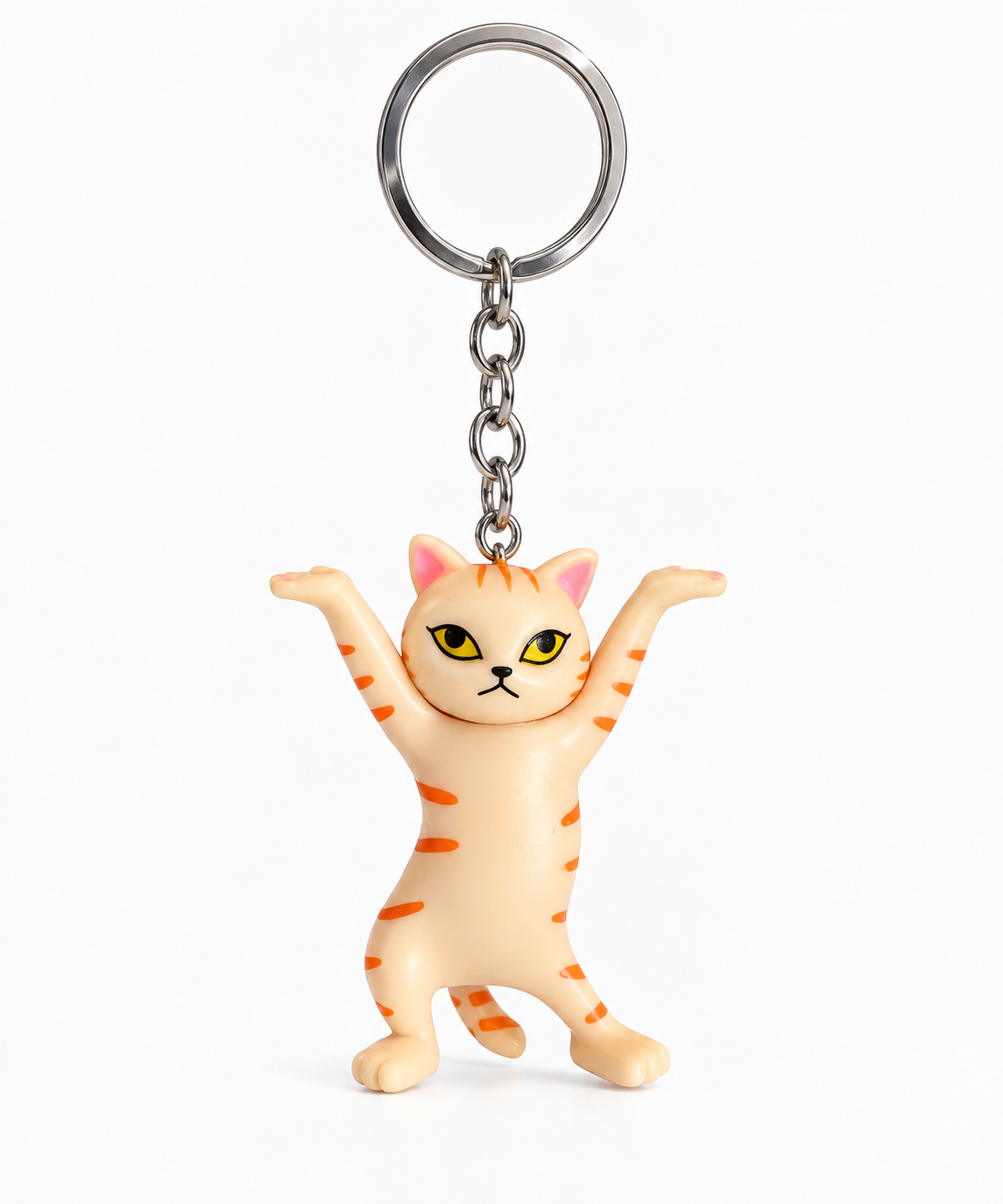 Tekir Kedi Figürlü Zincirli Anahtarlık ve Çanta Aksesuarı