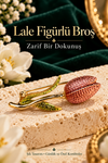 Lale Figürlü Dokulu Çiçek Broş