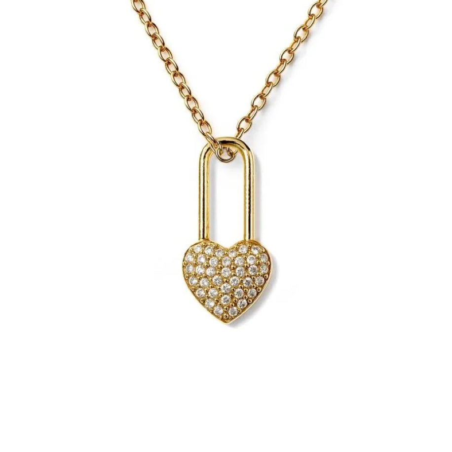 Guess Kilit Tasarımlı Kalp Kolye